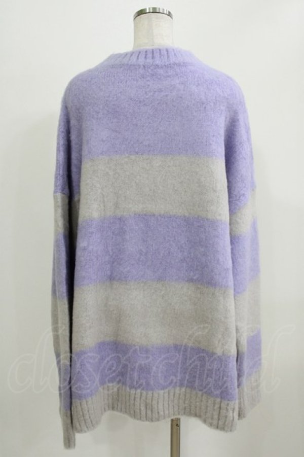 画像3: MILKBOY / BORDER SWEATER  ラベンダー×黒 H-26-03-03-050-MB-TO-AK-ZH (3)
