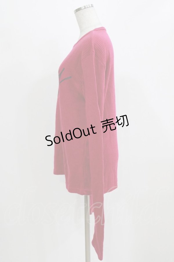 画像2: MILKBOY / RIBBED LOGO TEE  ディープピンク H-26-03-03-051-MB-TO-AK-ZH (2)