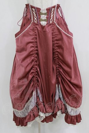 画像: Ozz oneste / レース切替ドレープフリルスカート  ローズ H-26-03-03-005-OO-SK-KB-ZH