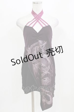 画像: Qutie Frash / クロスホルターチュニック  パープル H-26-03-03-055-QU-TO-KB-ZH