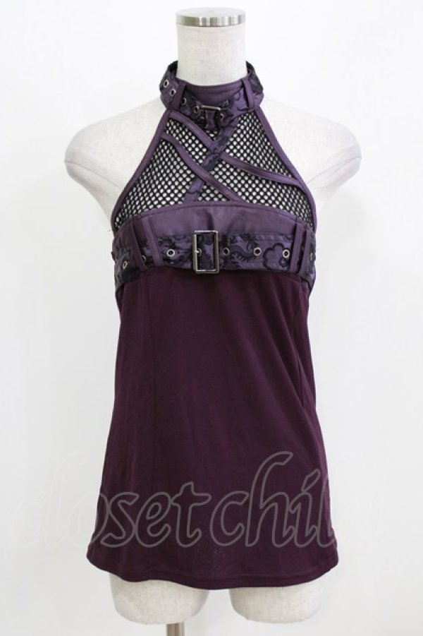 画像1: Qutie Frash / ホルターキャミ  パープル H-26-03-03-056-QU-TO-KB-ZH (1)