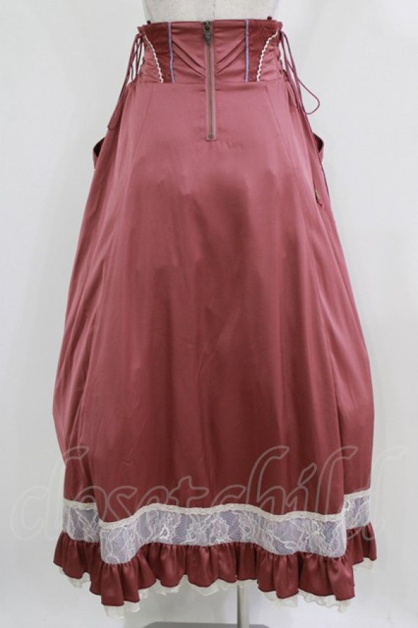 画像3: Ozz oneste / レース切替ドレープフリルスカート  ローズ H-26-03-03-005-OO-SK-KB-ZH (3)