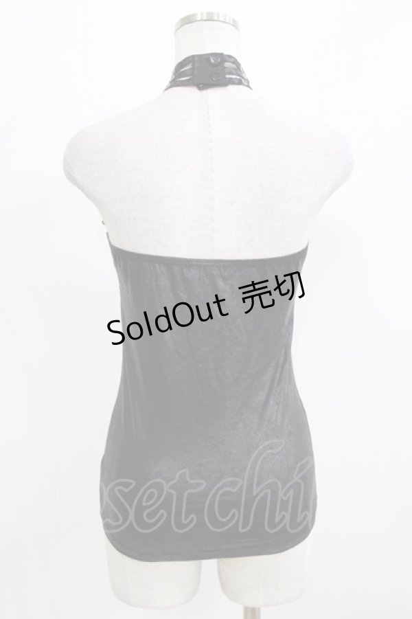 画像3: Qutie Frash / クロスキャミ  黒×黒 H-26-03-03-059-QU-TO-KB-ZH (3)