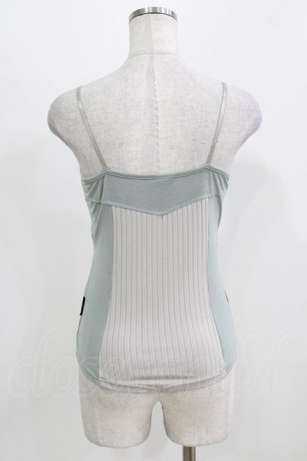画像3: Ozz oneste / レース切替キャミソール  ブルーグレー H-26-03-03-063-OO-TO-AK-ZH (3)