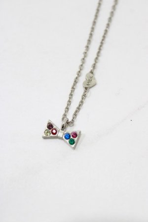 画像: MILK / カラーリボンネックレス  シルバー H-26-03-03-069-ML-AC-KB-ZH