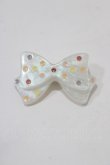 画像1: MILK / ドットリボンバレッタ  オフホワイト H-26-03-03-071-ML-AC-KB-ZH (1)