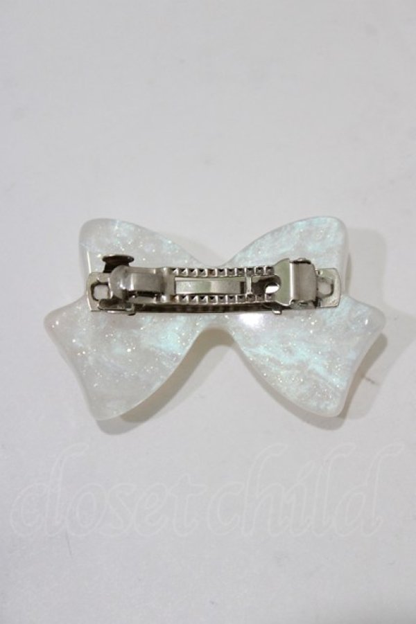 画像2: MILK / ドットリボンバレッタ  オフホワイト H-26-03-03-071-ML-AC-KB-ZH (2)