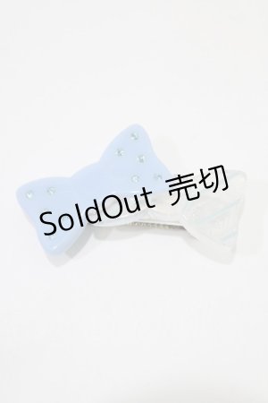 画像: MILK / ダブルリボンバレッタ  サックス H-26-03-03-073-ML-AC-KB-ZH