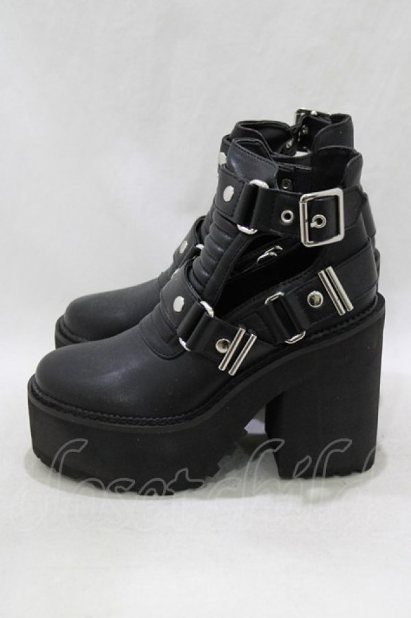 画像2: KILL STAR / Electra Cut-Out Heels UK3(約22~22.5cm) ブラック H-26-03-03-076-SL-SH-KB-ZH (2)