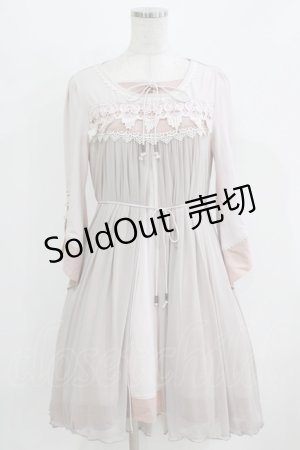 画像: Rozen Kavalier / メッシュレイヤードワンピース  ピンクベージュ H-26-03-03-077-OO-OP-AK-ZH