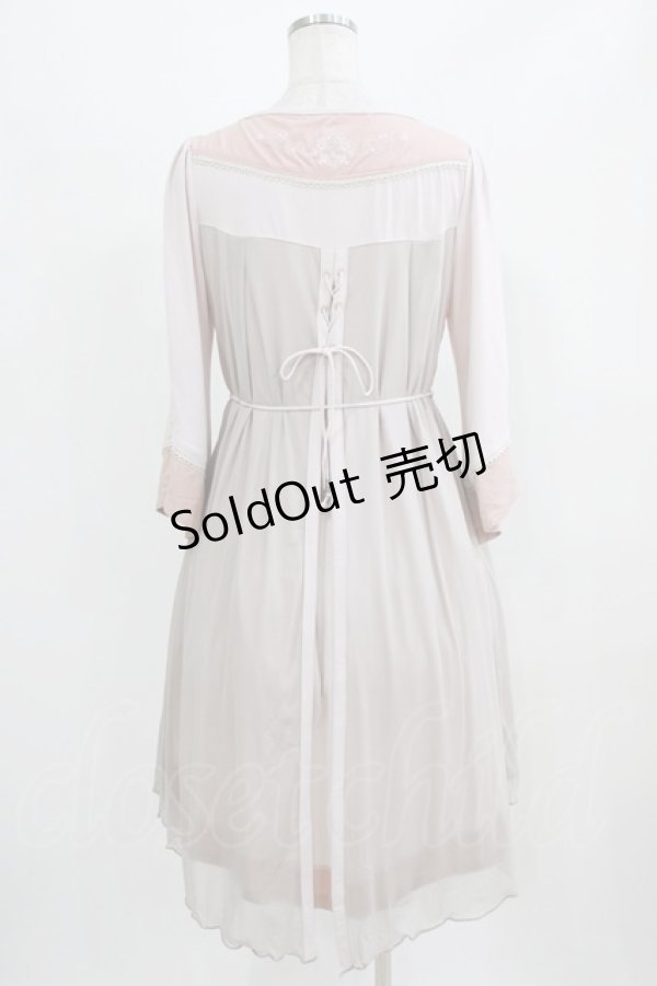 画像3: Rozen Kavalier / メッシュレイヤードワンピース  ピンクベージュ H-26-03-03-077-OO-OP-AK-ZH (3)