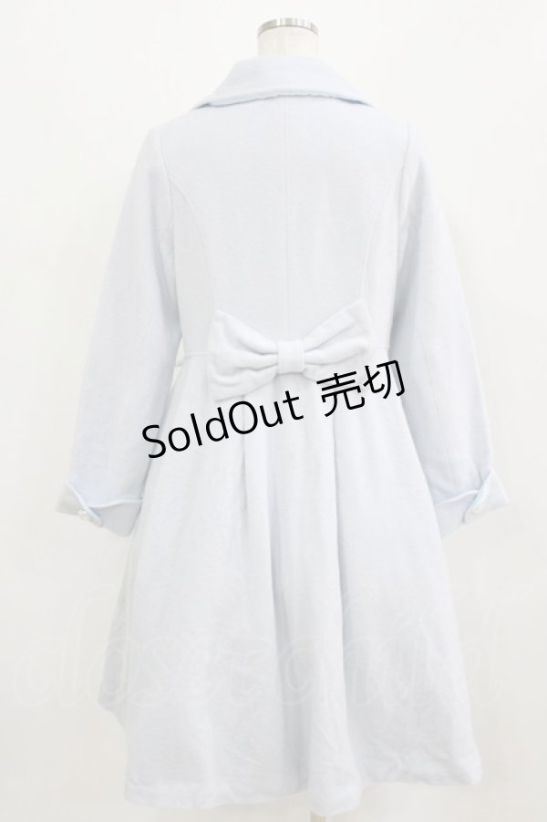 画像3: Emily Temple cute / リボンカラーロングコート  サックス H-26-03-03-001-ET-CO-KB-ZH (3)