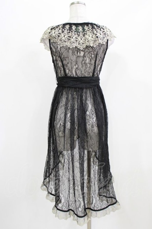 画像3: Vallee lys / Fishtail Lace Gilet  ブラック H-26-03-03-008-GO-TO-KB-ZH (3)