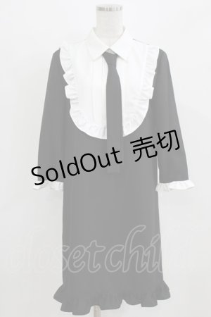 画像: MILK / Frill Modish dress  ブラック H-26-03-03-009-ML-OP-AK-ZH