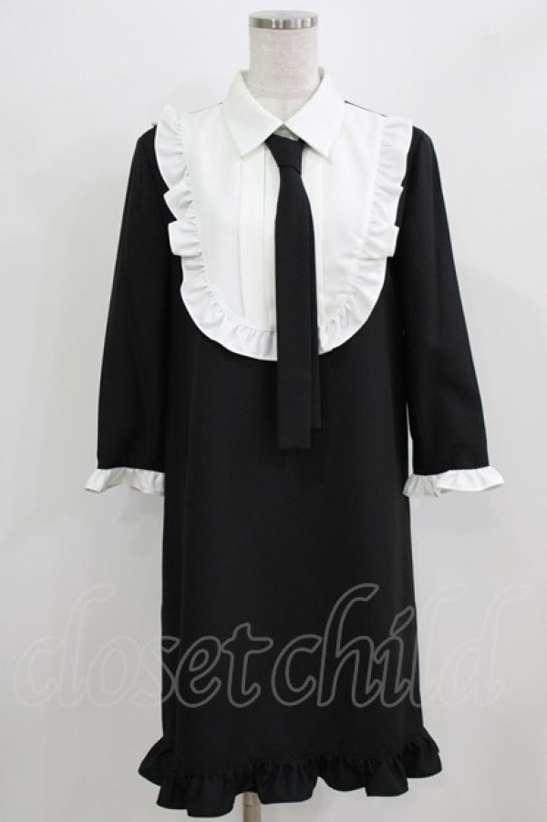 画像1: MILK / Frill Modish dress  ブラック H-26-03-03-009-ML-OP-AK-ZH (1)