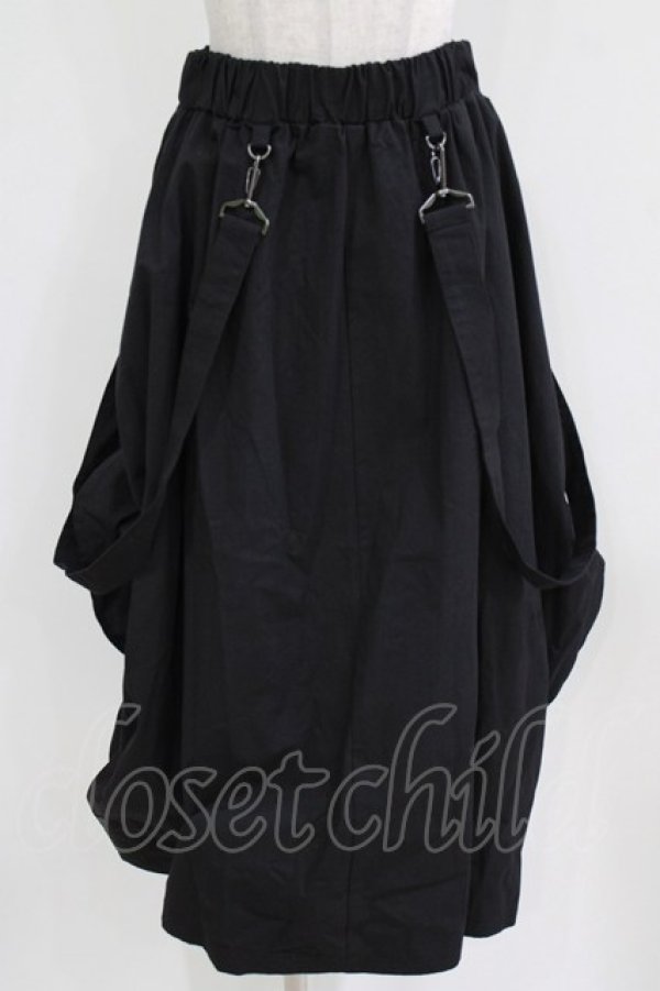 画像1: Deorart / サスベルト付ユニセックス・バルーンロングスカート M 黒 H-26-03-03-012-PU-SK-AK-ZH (1)