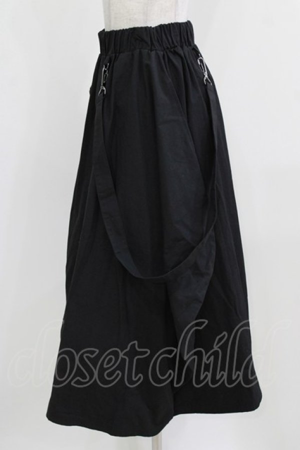 画像2: Deorart / サスベルト付ユニセックス・バルーンロングスカート M 黒 H-26-03-03-012-PU-SK-AK-ZH (2)