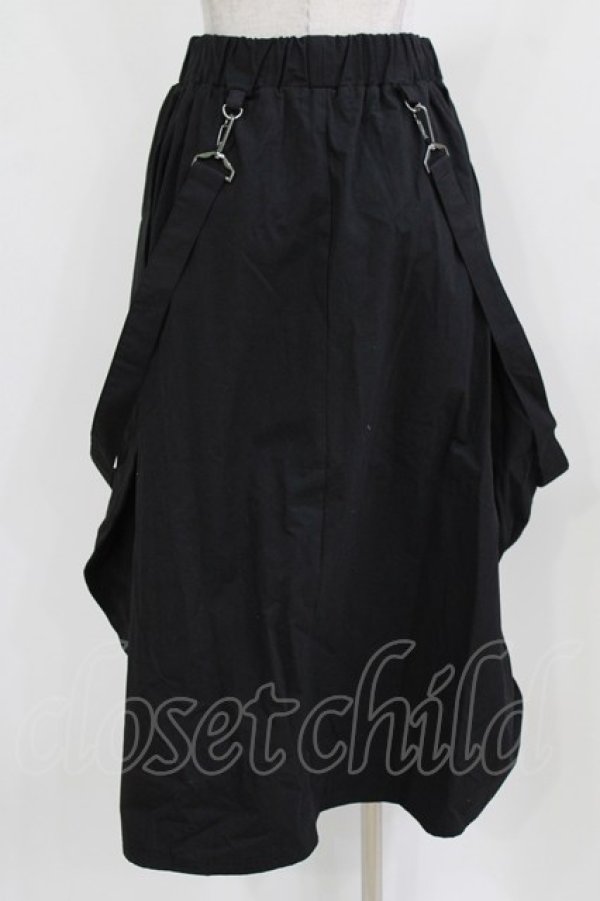 画像3: Deorart / サスベルト付ユニセックス・バルーンロングスカート M 黒 H-26-03-03-012-PU-SK-AK-ZH (3)