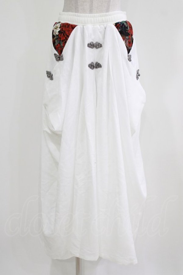 画像1: Qutie Frash / 袴パンツ  白 H-26-03-03-016-QU-PA-KB-ZH (1)