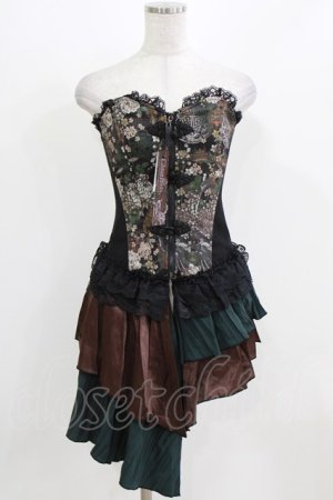 画像: Qutie Frash / オーバーバストコルセット  ブラック H-26-03-03-018-QU-TO-KB-ZH