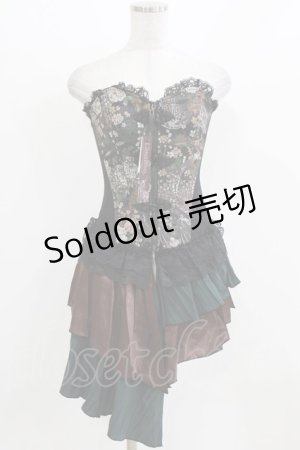 画像: Qutie Frash / オーバーバストコルセット  ブラック H-26-03-03-018-QU-TO-KB-ZH