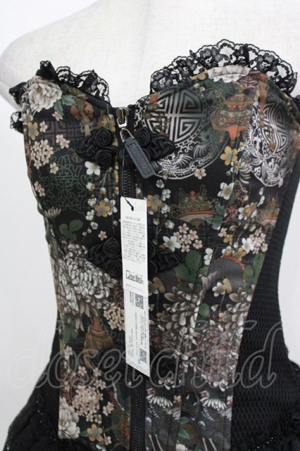 画像4: Qutie Frash / オーバーバストコルセット  ブラック H-26-03-03-018-QU-TO-KB-ZH (4)