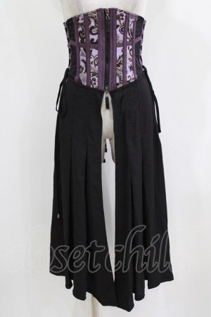 画像: Qutie Frash / ロングオーバーコルセット  黒×紫 H-26-03-03-019-QU-ZA-KB-ZH