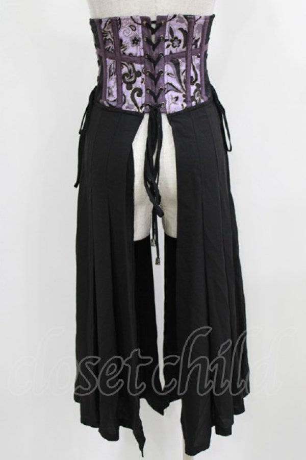 画像3: Qutie Frash / ロングオーバーコルセット  黒×紫 H-26-03-03-019-QU-ZA-KB-ZH (3)