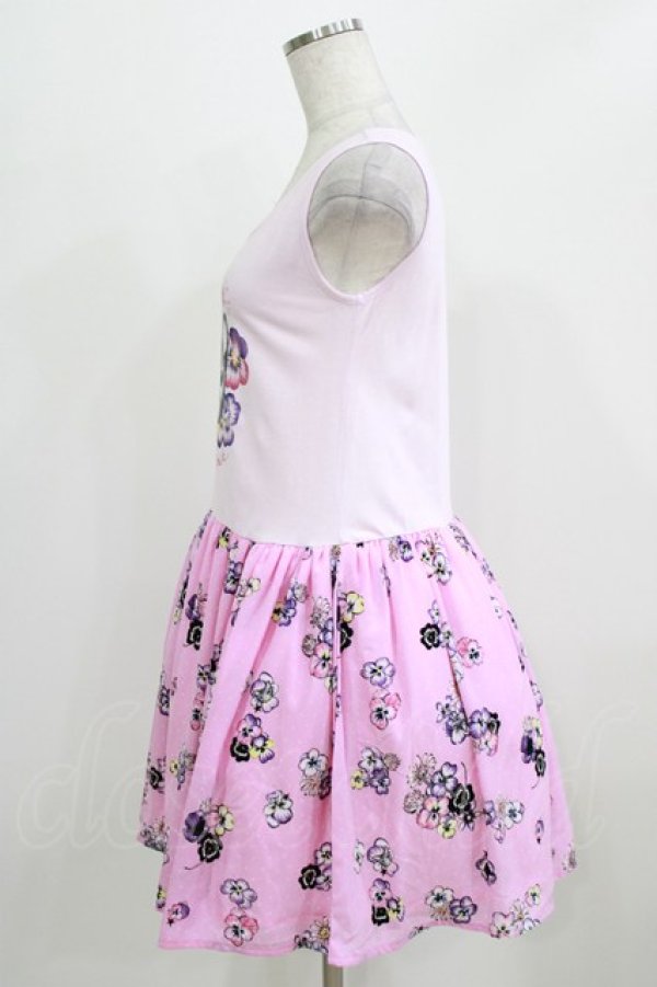 画像2: MILK / パンジーCATカットワンピース  ピンクベース H-26-03-03-002-ML-OP-KB-ZH (2)