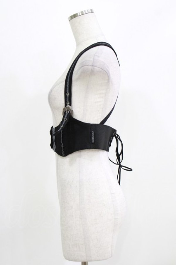 画像2: Ozz oneste / 薔薇刺繍ハーネス  黒 H-26-03-03-022-OO-TO-KB-ZH (2)