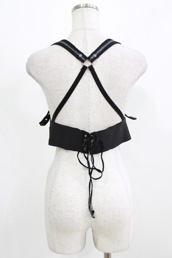 画像3: Ozz oneste / 薔薇刺繍ハーネス  黒 H-26-03-03-022-OO-TO-KB-ZH (3)