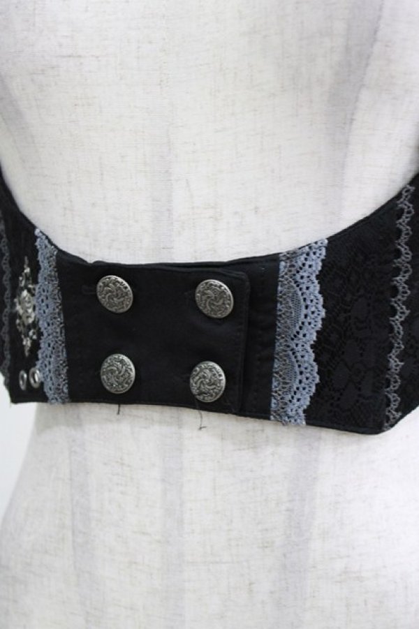 画像4: Ozz oneste / 薔薇刺繍ハーネス  黒 H-26-03-03-022-OO-TO-KB-ZH (4)