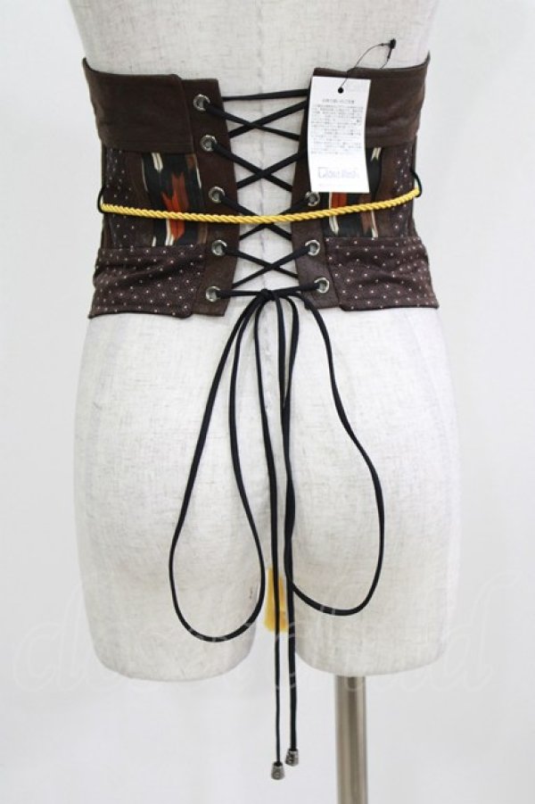 画像3: Qutie Frash / 矢絣コルセット  ブラウン H-26-03-03-023-QU-TO-KB-ZH (3)