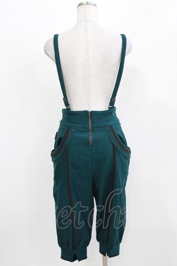 画像3: Ozz oneste / 鳳凰刺繍サロペット  グリーン H-26-03-04-1003-OO-PA-KB-ZH (3)