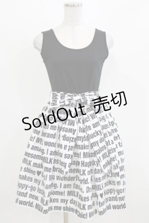 画像: MILK / Messageキャミワンピース  ブラックプリント H-26-03-04-1031-ML-OP-KB-ZH