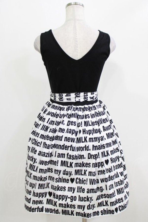 画像3: MILK / Messageキャミワンピース  ブラックプリント H-26-03-04-1031-ML-OP-KB-ZH (3)