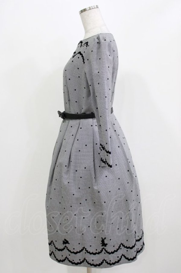 画像2: MILK / Bunny Danceドレス  白黒千鳥 H-26-03-04-1032-ML-OP-KB-ZH (2)