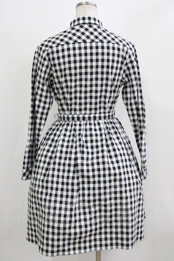 画像3: MILK / ギンガムロングワンピース  ブラック H-26-03-04-1033-ML-OP-KB-ZH (3)