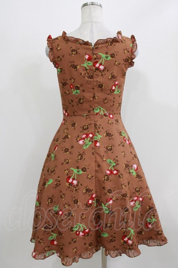 画像3: MILK / チェリーローズワンピース  キャラメル H-26-03-04-1038-ML-OP-KB-ZH (3)