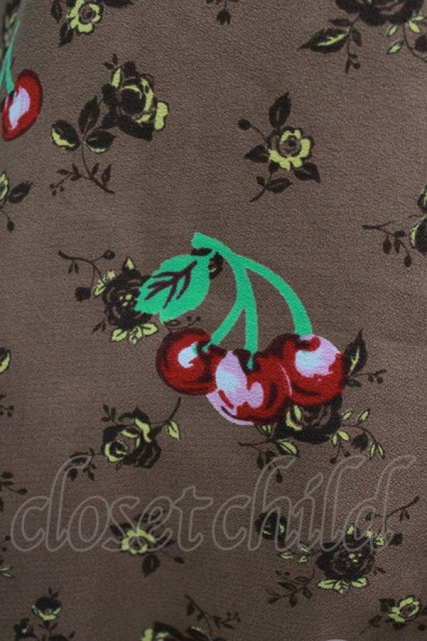 画像4: MILK / チェリーローズワンピース  キャラメル H-26-03-04-1039-ML-OP-KB-ZH (4)