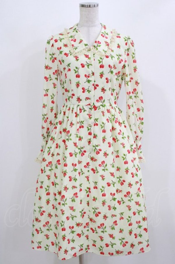 画像1: MILK / ベリー・ルージュドレス  クリーム×レッドベリー H-26-03-04-1043-ML-OP-KB-ZH (1)