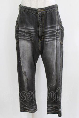 画像: ALGONQUINS / ダメージデニムパンツ  グレー H-26-03-04-1005-AL-PA-KB-ZH