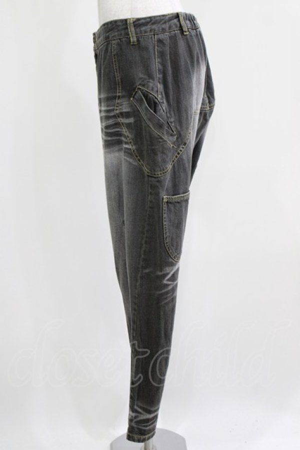 画像2: ALGONQUINS / ダメージデニムパンツ  グレー H-26-03-04-1005-AL-PA-KB-ZH (2)