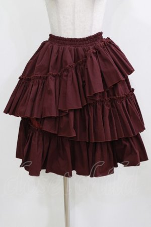 画像: Vallee lys / "Sweet alyssum series"イレギュラースカート  ワイン H-26-03-04-1049-GO-SK-KB-ZH