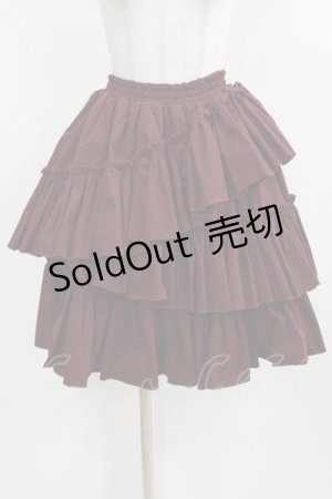 画像: Vallee lys / "Sweet alyssum series"イレギュラースカート  ワイン H-26-03-04-1049-GO-SK-KB-ZH