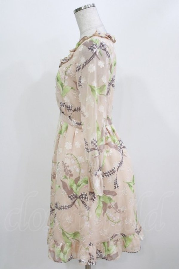 画像2: MILK / Lilybellシアードレス  ハニーベージュ H-26-03-04-1050-ML-OP-KB-ZH (2)