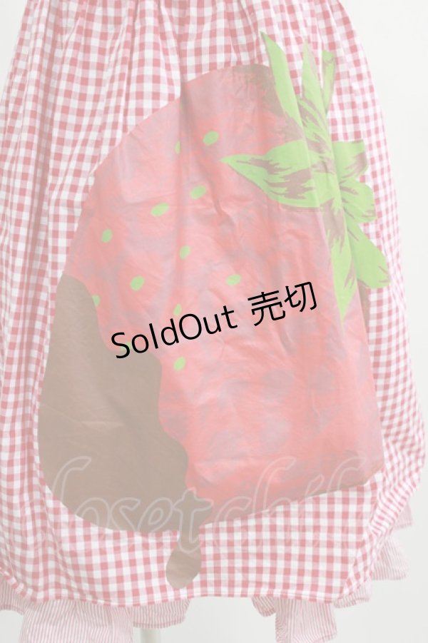 画像4: Emily Temple cute / メルティショコラストロベリーフリルキャミワンピース  赤 H-26-03-04-1054-ET-OP-KB-ZH (4)