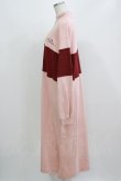 画像2: Candy Stripper / BRAVE DINOSAUR SWEATワンピース 2(M) PINK×BORDEAUX H-26-03-04-1062-PU-OP-KB-ZH (2)
