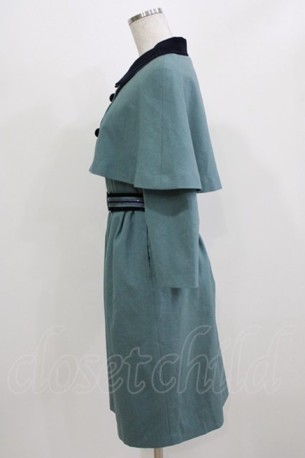 画像2: MILK / キャサリンTwin SET  ミスティーグリーン×ネイビー H-26-03-04-1063-ML-OP-KB-ZH (2)