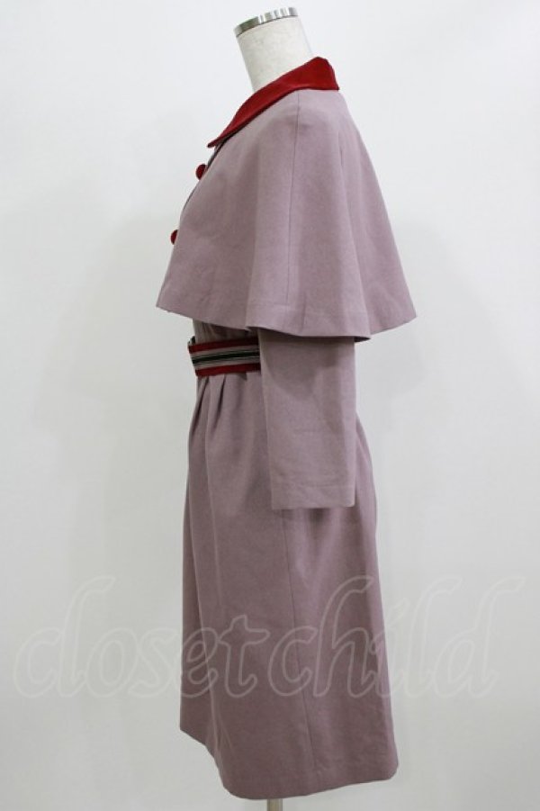 画像2: MILK / キャサリンTwin SET  スモーキーピンク×エンジ H-26-03-04-1064-ML-OP-KB-ZH (2)